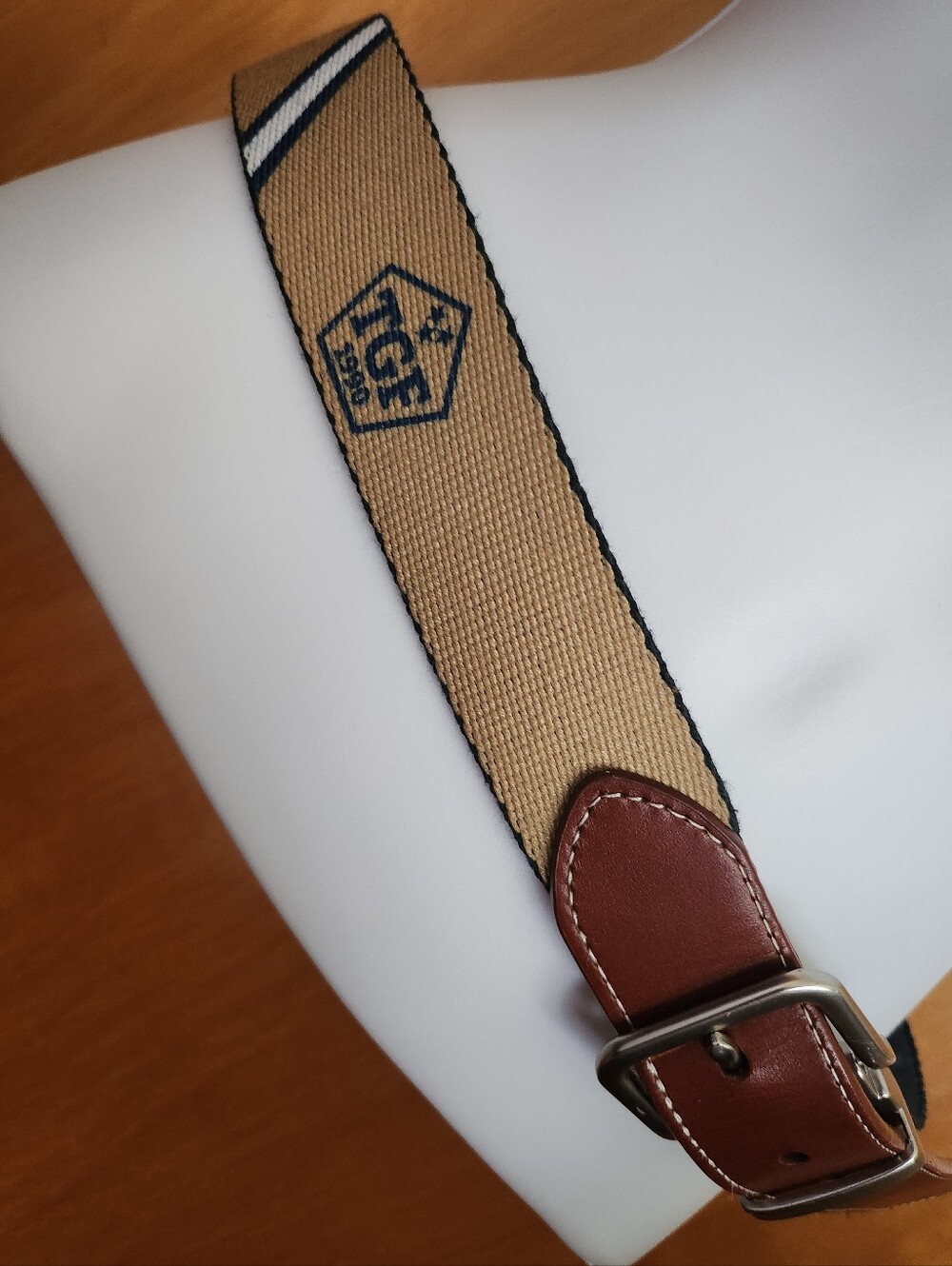 Peter Millar TGF 1990 Adjustable Canvas Belt Tan/Brown